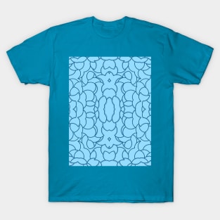 Abstract blue patten T-Shirt